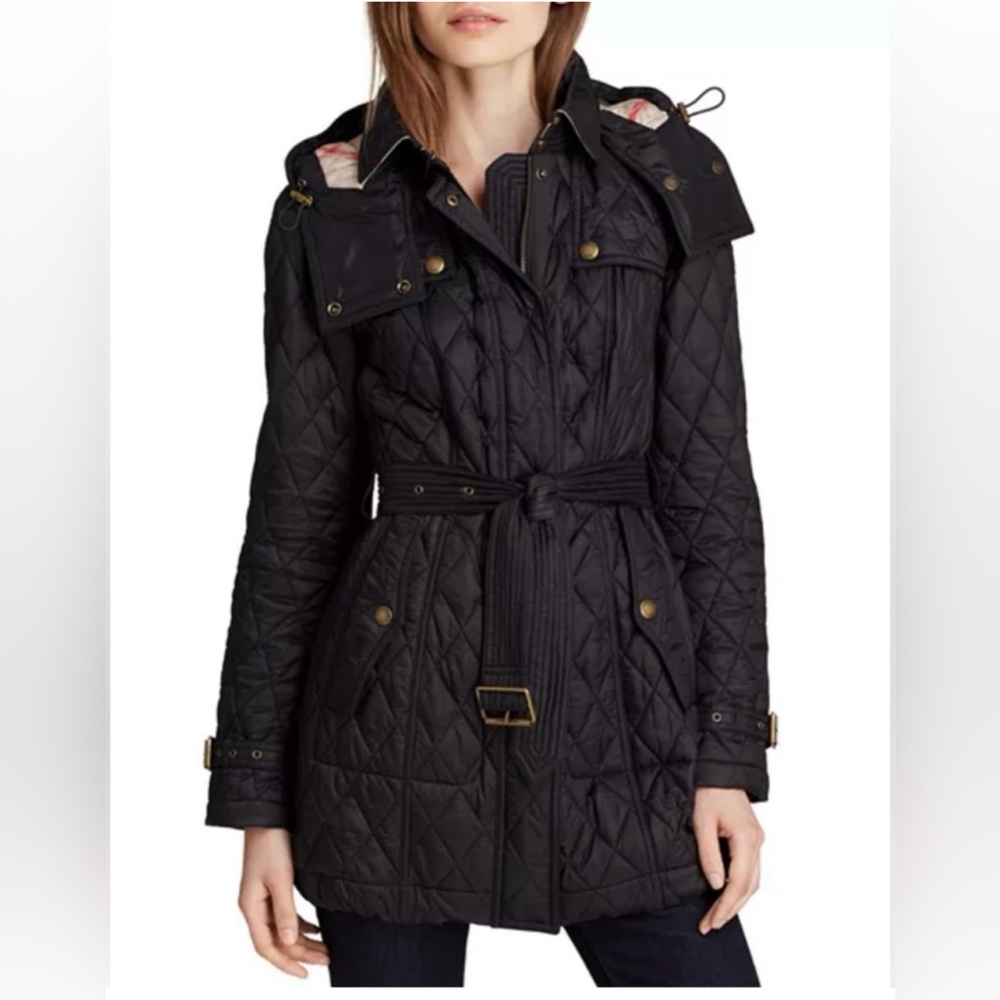 Burberry Finsbridge belted quilted jacket